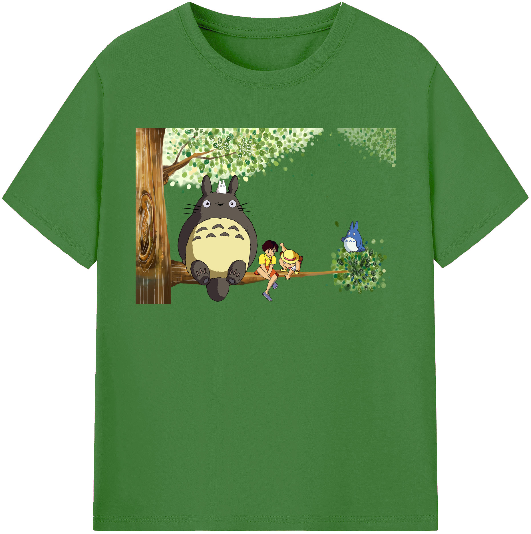（画像用） となりのトトロ 草壁メイ 草壁サツキ My Neighbor Totoro Satsuki Kusakabe Mei Kusakabe レディースカジュアルプリントTシャツ（綿100％）